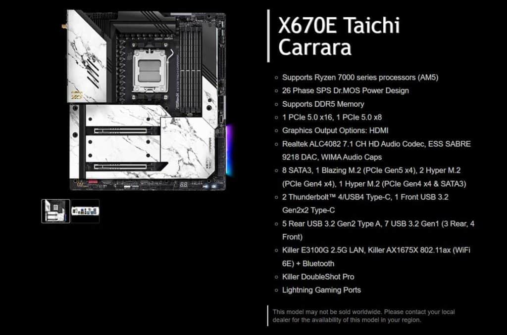 ASRock X670E Taichi Carrara