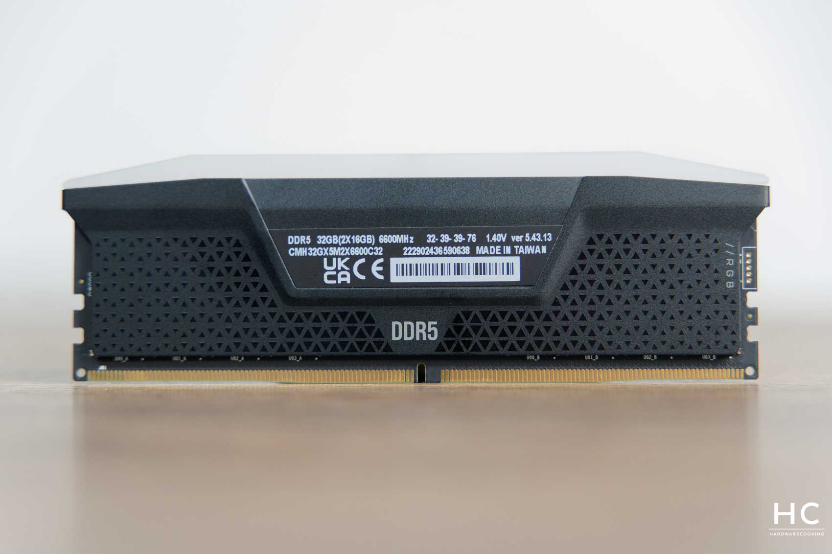 Test : CORSAIR Vengeance RGB 2 x 16 Go DDR5 6600 Mhz CL32