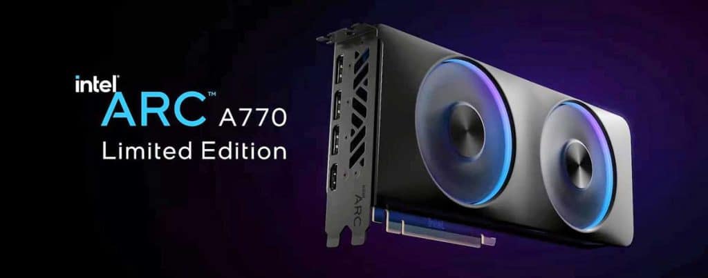Intel Arc A770 : annoncée à 329$ pour le 12 octobre