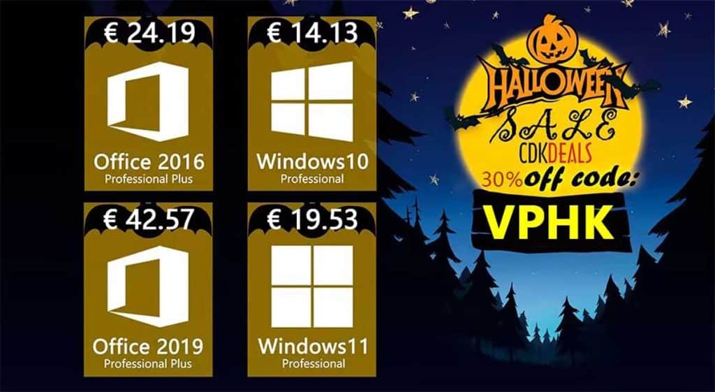 Offre Windows 10 Pro Halloween