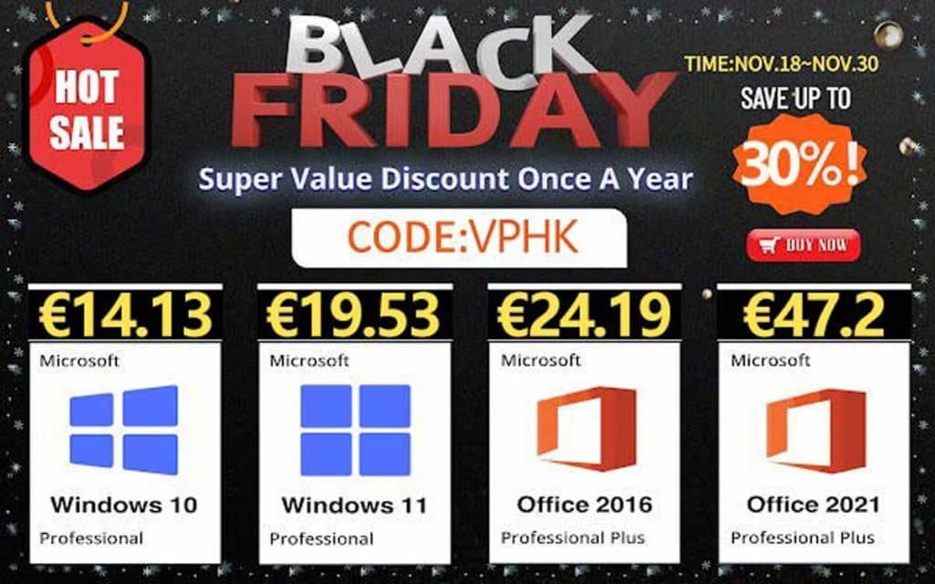 Black Friday Windows 10