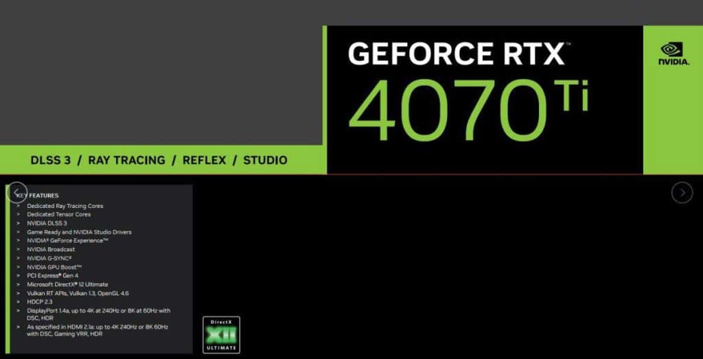 NVIDIA RTX 4070 Ti packaging