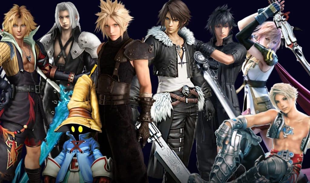 Principaux héros de Final Fantasy sur la même scène