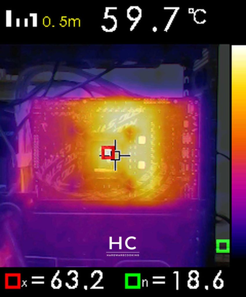 photo caméra thermique test VRM ASUS ROG Strix Z790-E GAMING