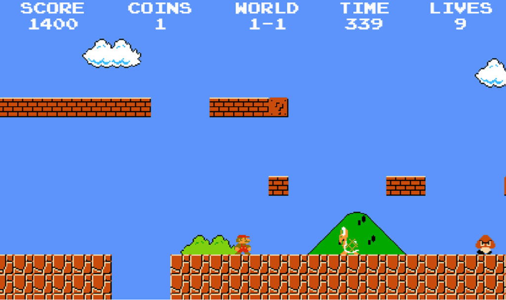 Super Marios Bros. de 1985.