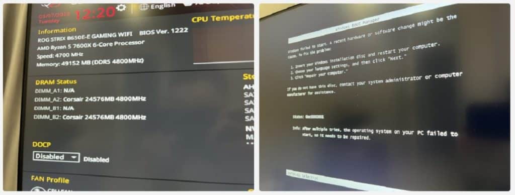 AMD Ryzen 7000 et B650 : ça ne boot pas avec les modules RAM 24 et 48 Go