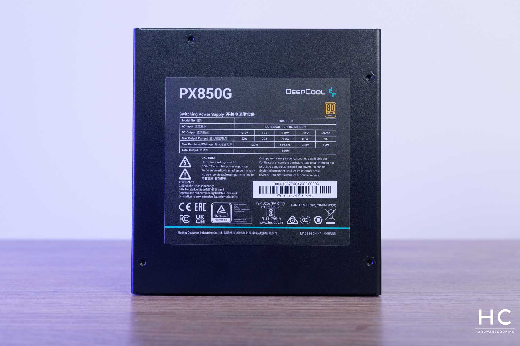 DeepCool PX850G Alimentation 850W 80 Plus Gold Modulaire