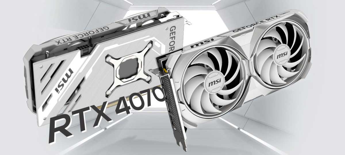 MSI GeForce RTX 4070 VENTUS 2X WHITE 12G OC - Carte graphique MSI