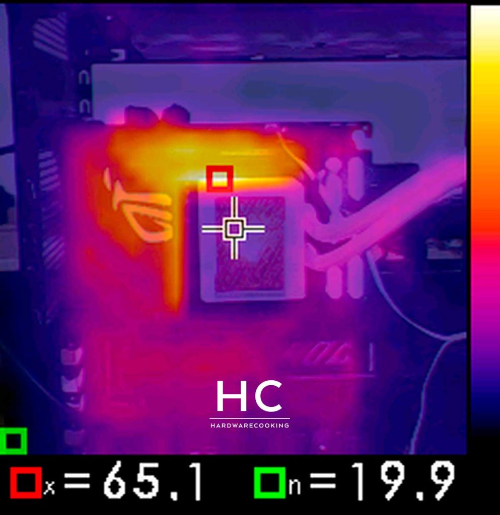 Caméra thermique test température VRM