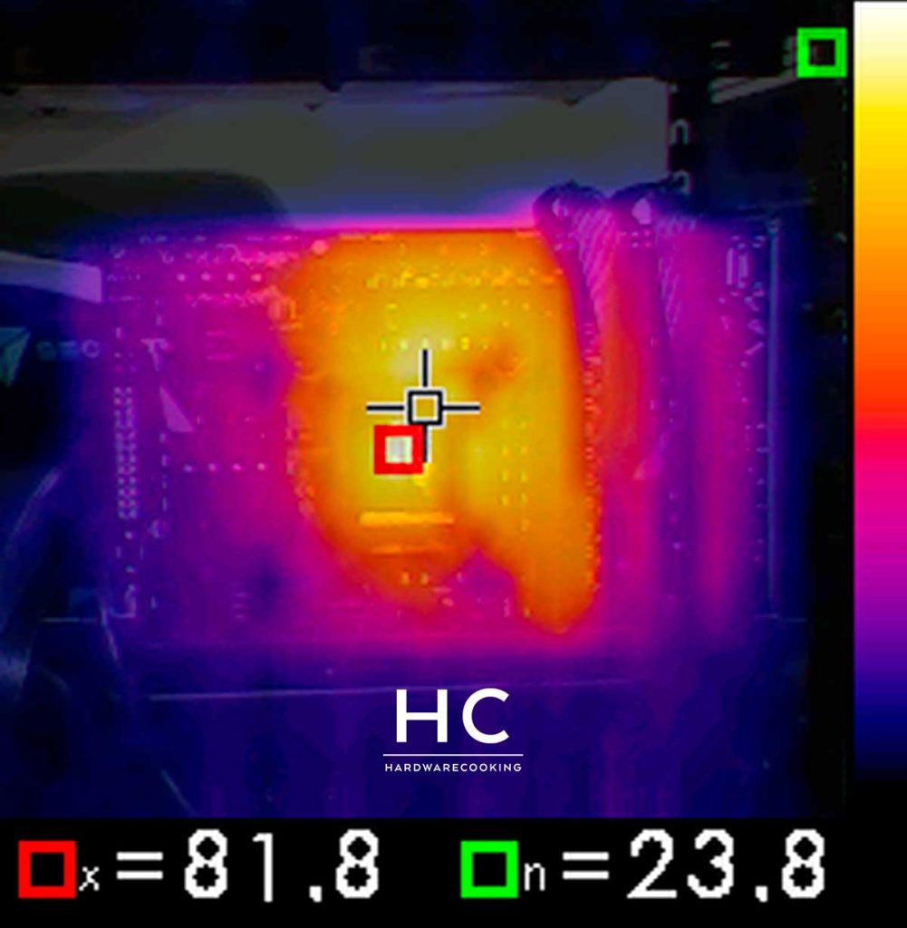 Caméra thermique test température VRM