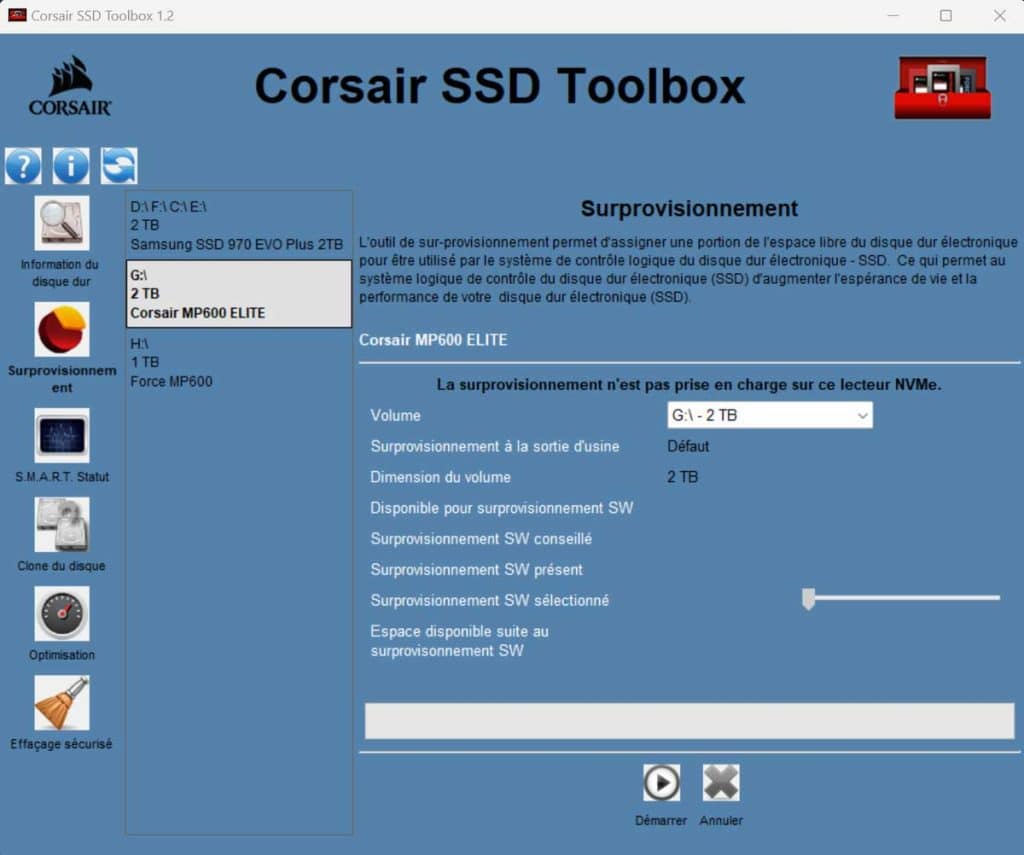 CORSAIR SSD Toolbox