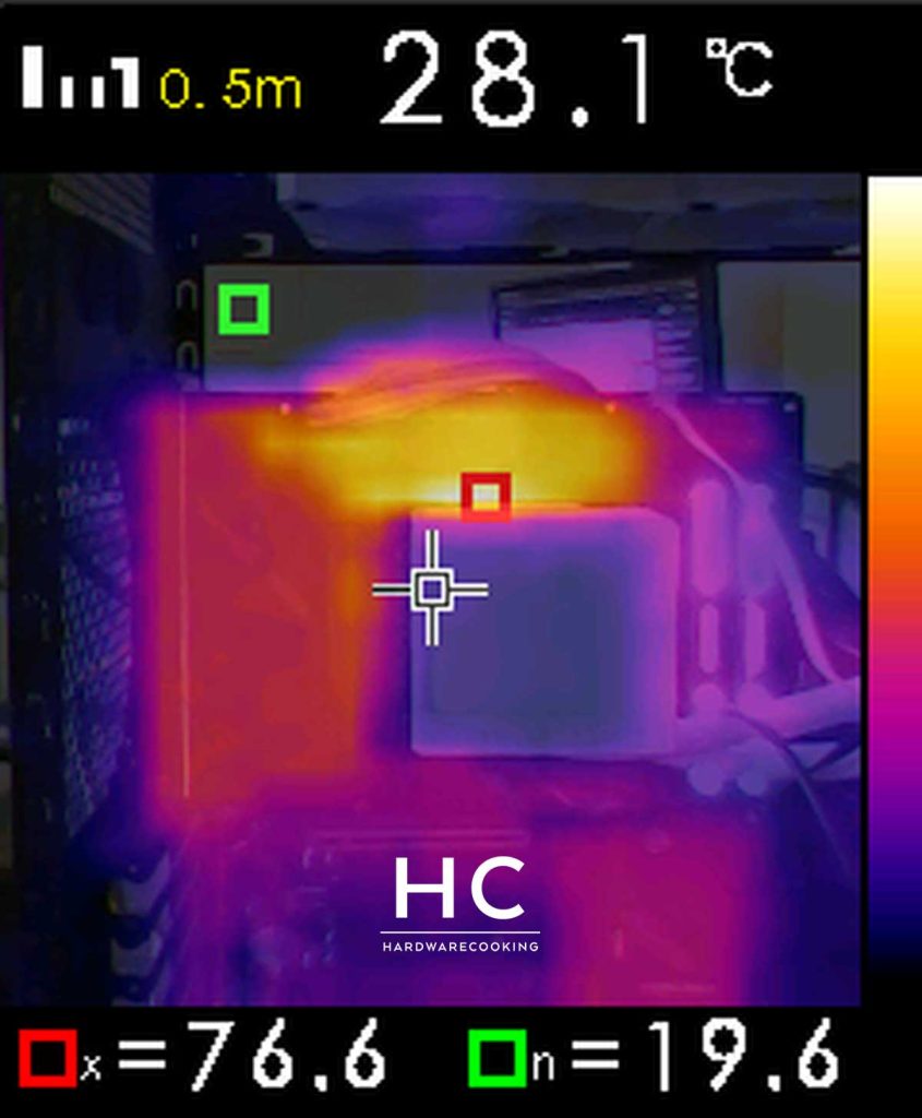 photo caméra thermique température VRM MSI MAG Z790 TOMAHAWK
