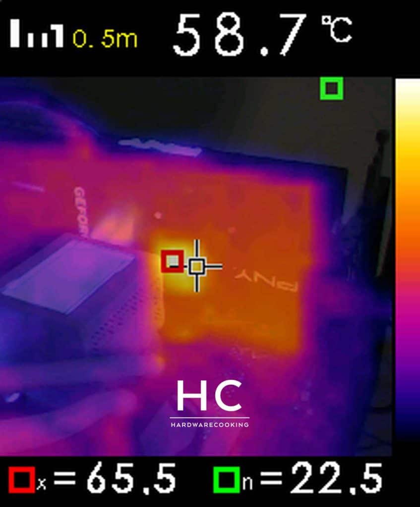 Test température VRM caméra thermique