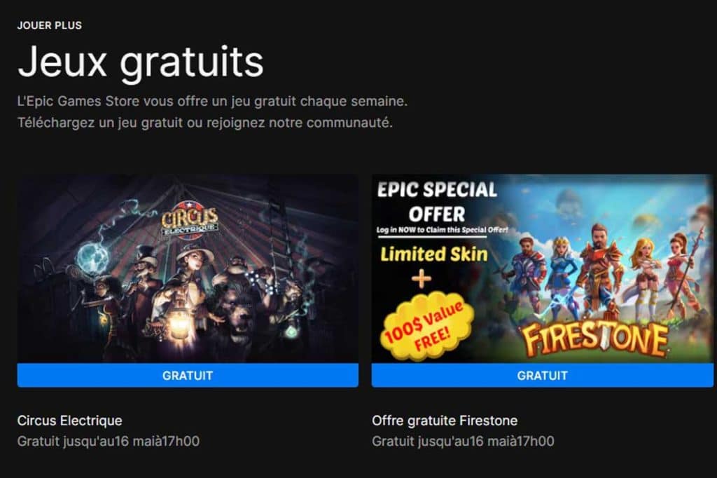Epic Games Store : deux jeux gratuits cette semaine !
