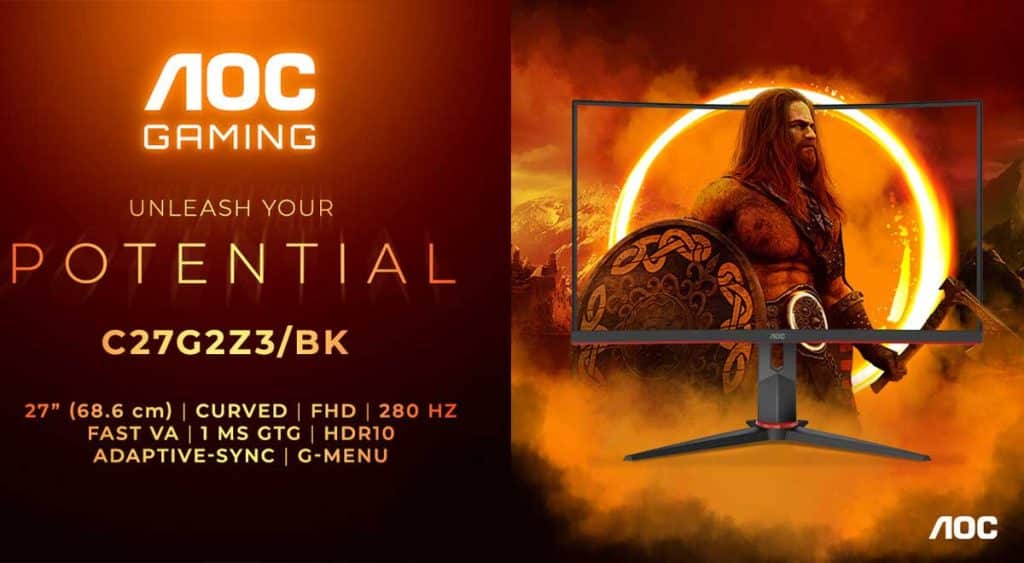 AOC GAMING C27G2Z3/BK : un nouvel écran gamer FHD VA à 280Hz