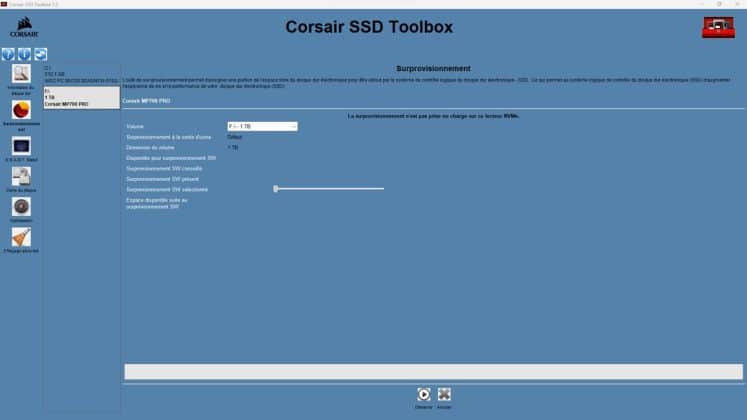 CORSAIR SSD Toolbox