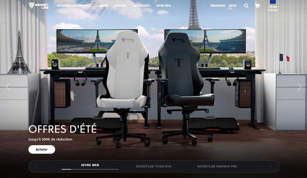 Chaise gaming Secretlab : les offres d'été sont arrivées !