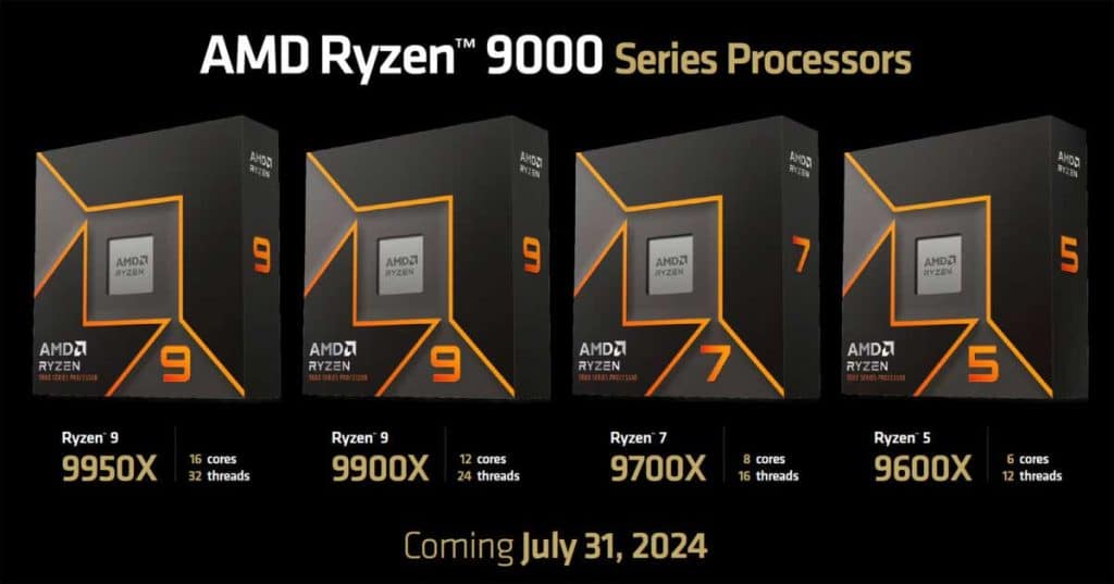 AMD Ryzen 9000 : officiellement annoncé pour le 31 juillet !