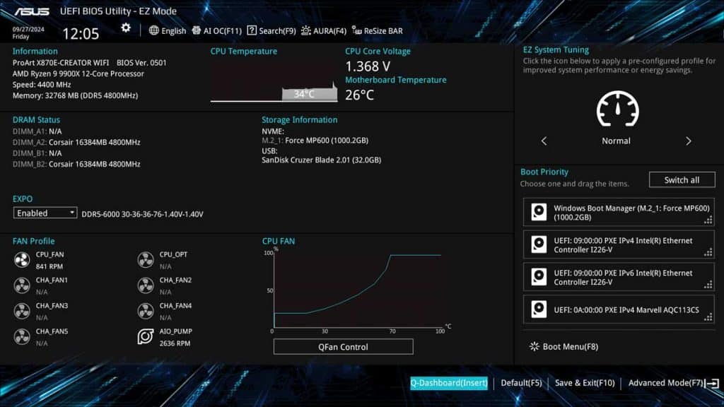 BIOS ASUS ProArt X870E CREATOR WIFI