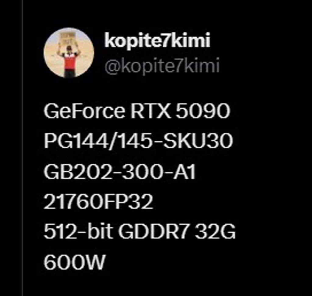 NVIDIA GeForce RTX 5090 : 32 Go de GDDR7 ?