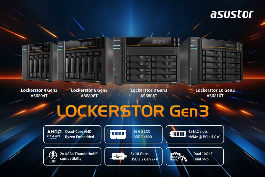 ASUSTOR Lockerstor Gen3 : la nouvelle génération sous Ryzen arrive !