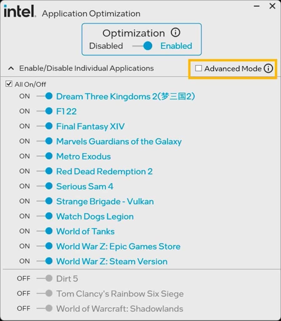 Intel APO : désormais compatible avec 26 jeux pour booster les FPS !