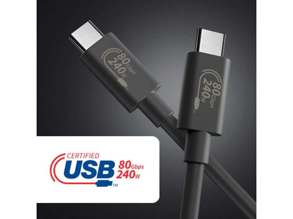 USB4 2.0 : des débits allant jusqu'à 80 Gbps et 240W